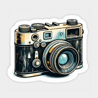 Retro Vintage Camera, Classic Camera Tee Sticker